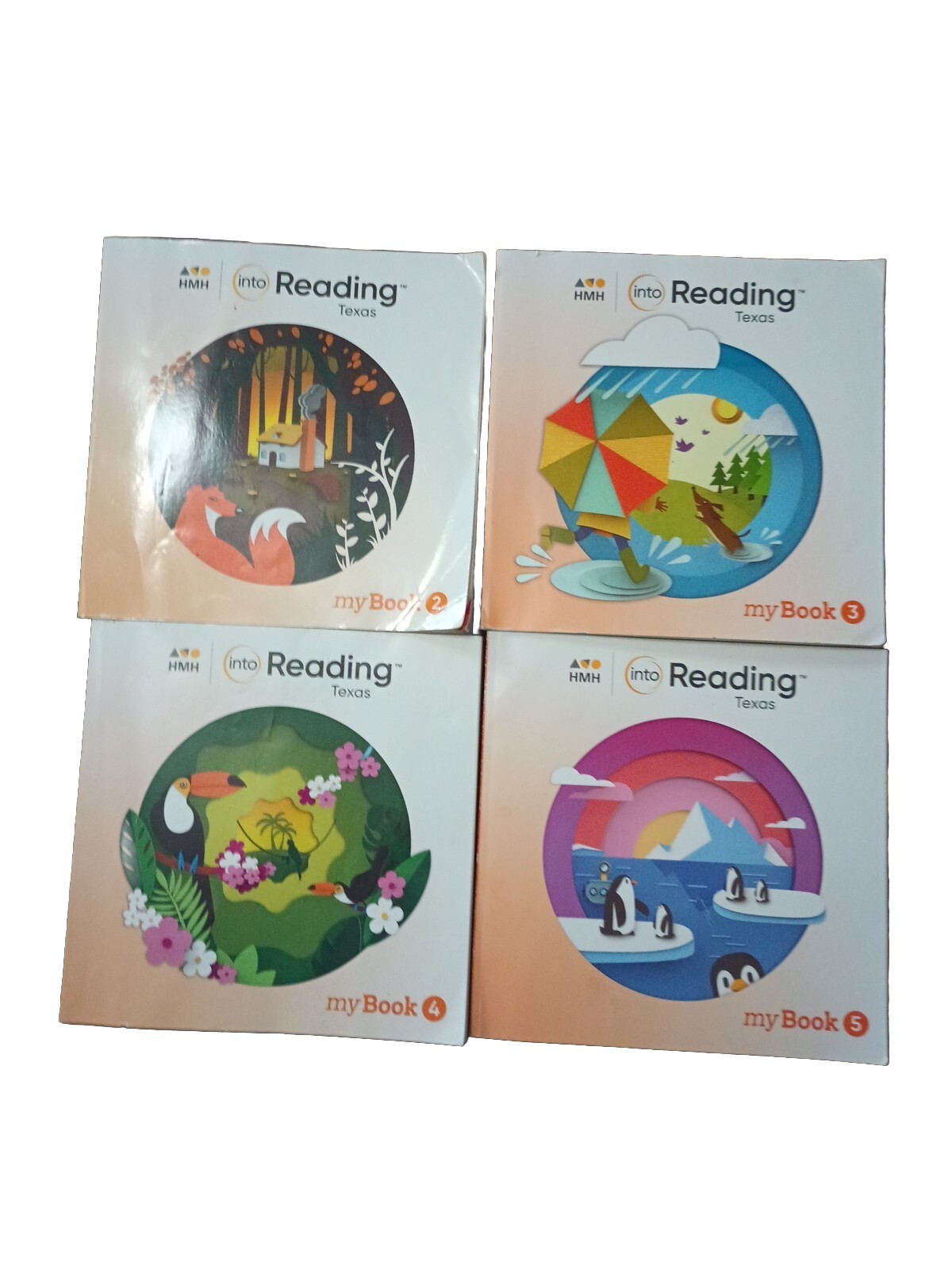 MY Books HMH Into Reading Grade 2 my Book 2,3,4, 5 Texas Edition 4 books 2020