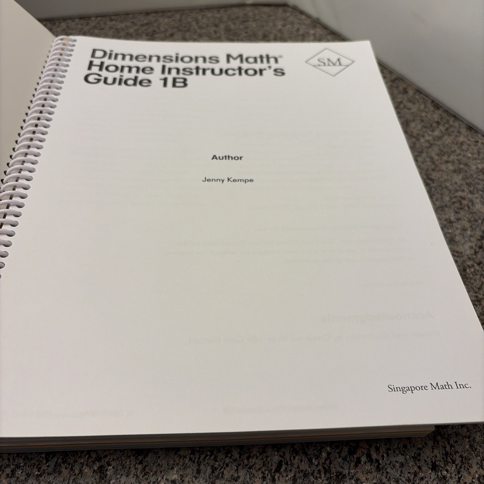 Dimensions Math 1A & 1B Home Instructor’s Guide & 1A Textbook