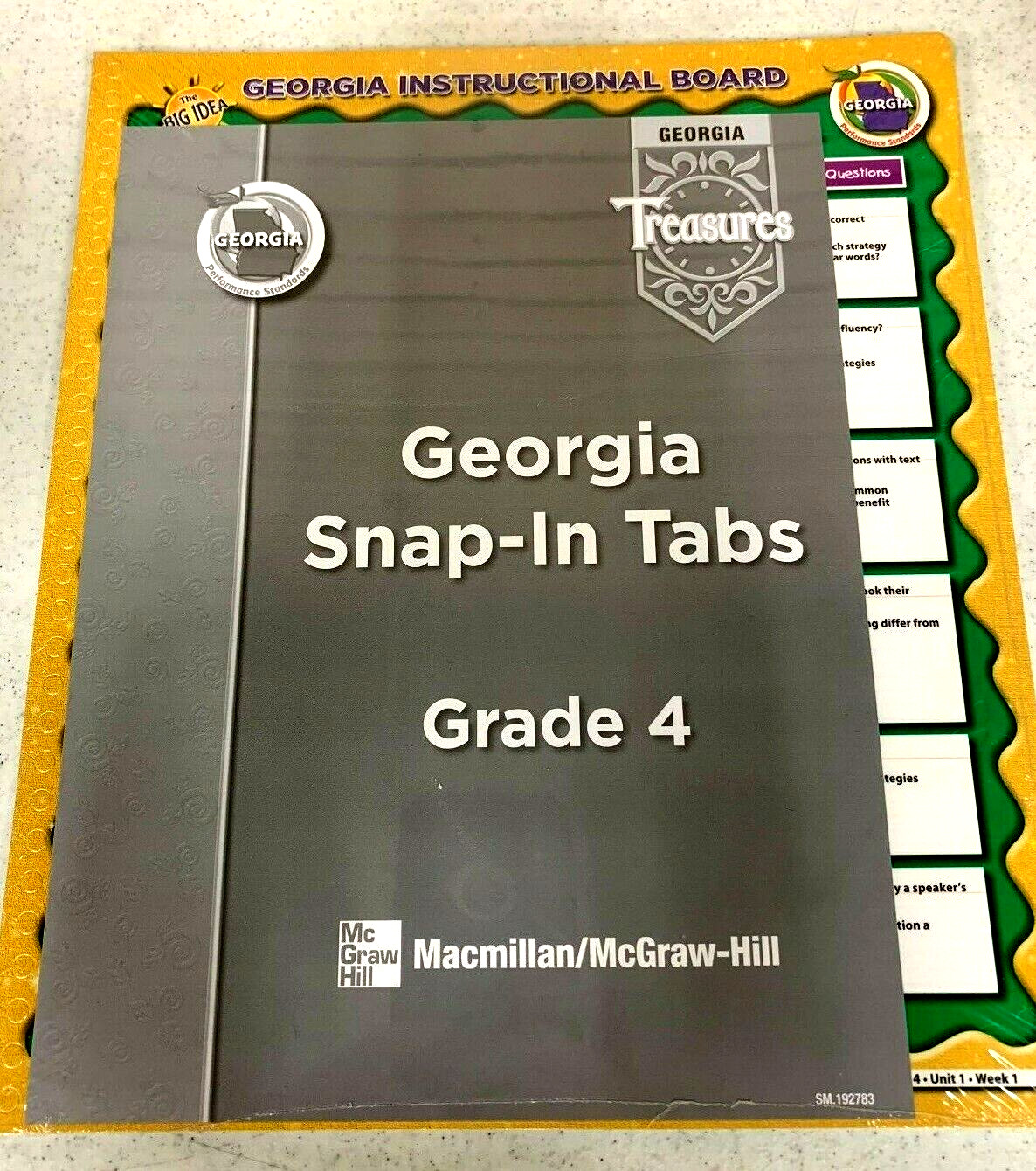 TREASURE Georgia Instructional Board / Snap-In-Tabs / Grade 4 McGraw Hill / New