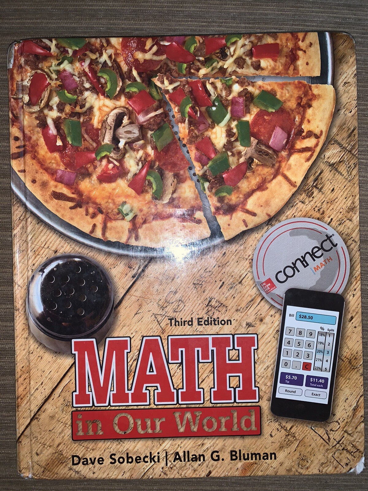 Math Textbook In Our World Hardcover Dave Sobecki Allan Bluman Third Edition