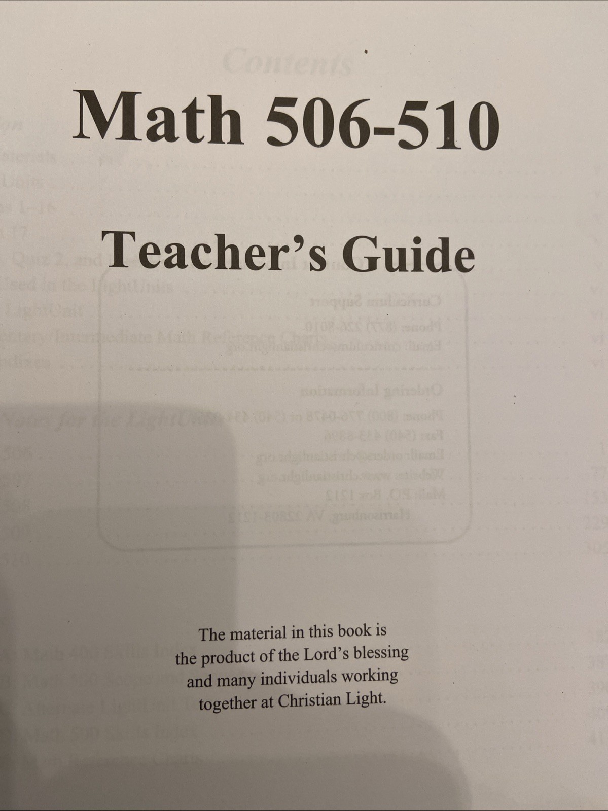 CLE Mathematics 5 Teacher’s Guide Complete Set 501-505 & 506-510 Sunrise Edition