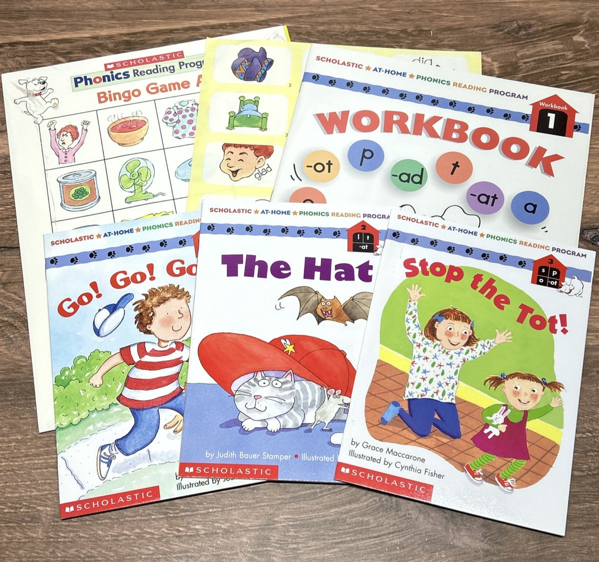 Scholastic At Home Phonics Reading Program Workbook # 1, 6 Piece Set NEW