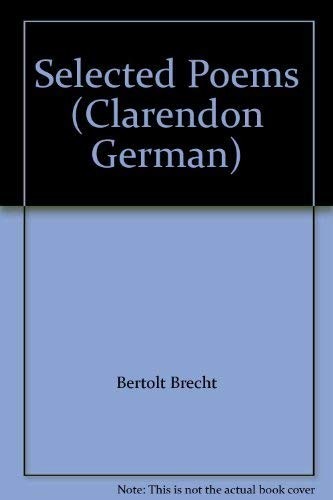 Selected Poems (Clarendon German) by Brecht, Bertolt Paperback Book The Fast