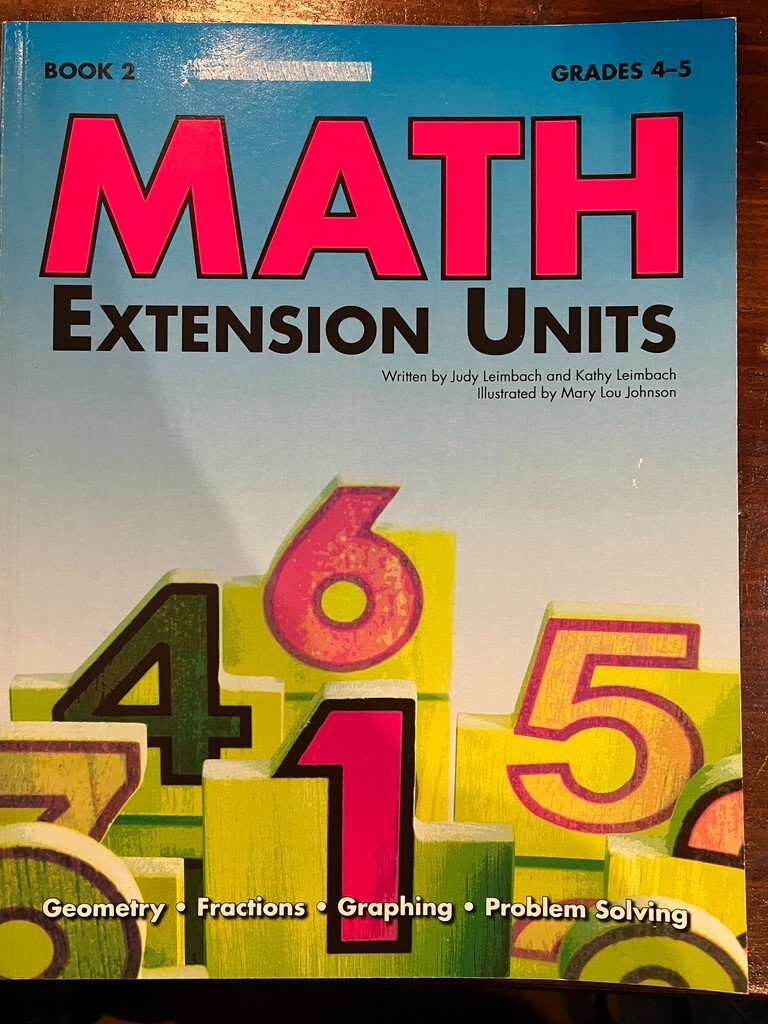 Teacher Book Math Extension Units GRades 4-5