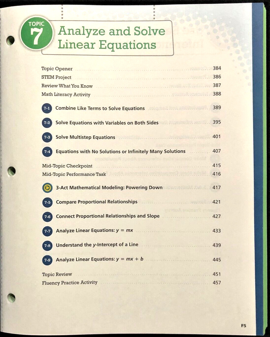 7th – ACCELERATED enVision Math 2.0 – STUDENT WORKBOOK (Vol. 2) (2018, Pearson)