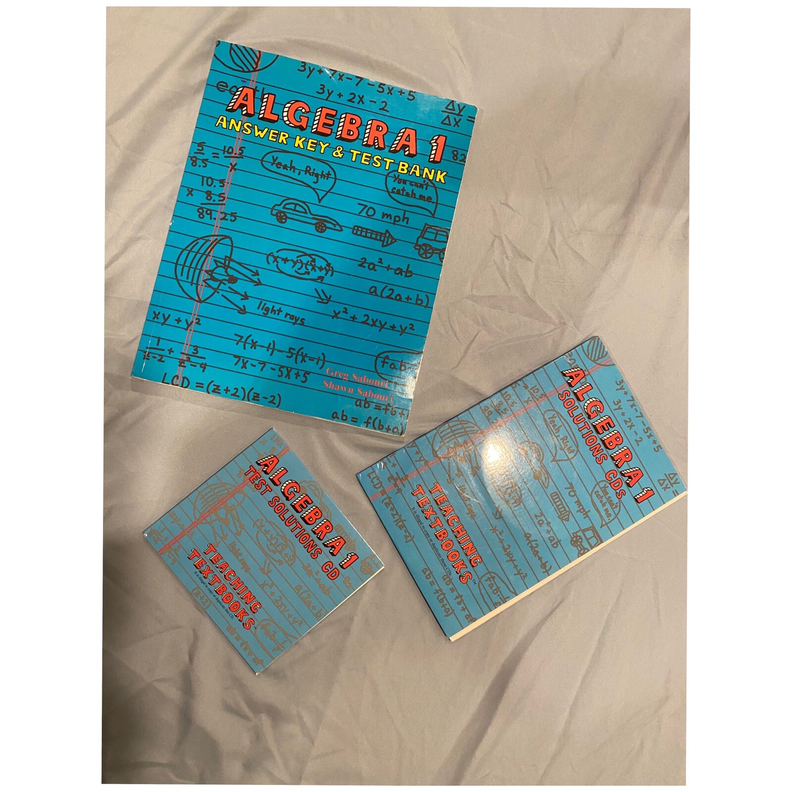 Teaching Textbooks ALGEBRA 1: ANSWER KEY & TEST BANK, Solutions CDs, Test