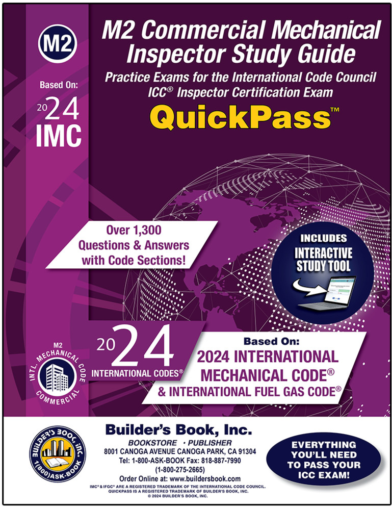 M2 Commercial Mechanical Inspector QuickPass Study Guide Based On 2024 IMC & 202