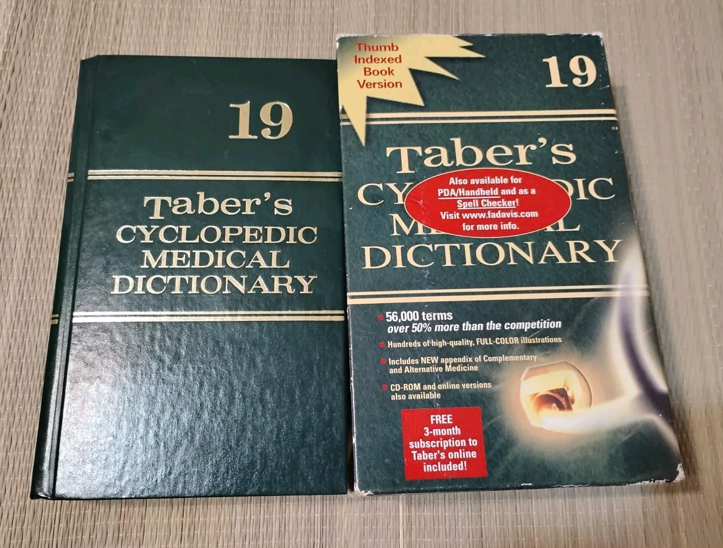 Taber’s Cyclopedic Medical Dictionary 19th Edition 2001 Hardcover with slipcase