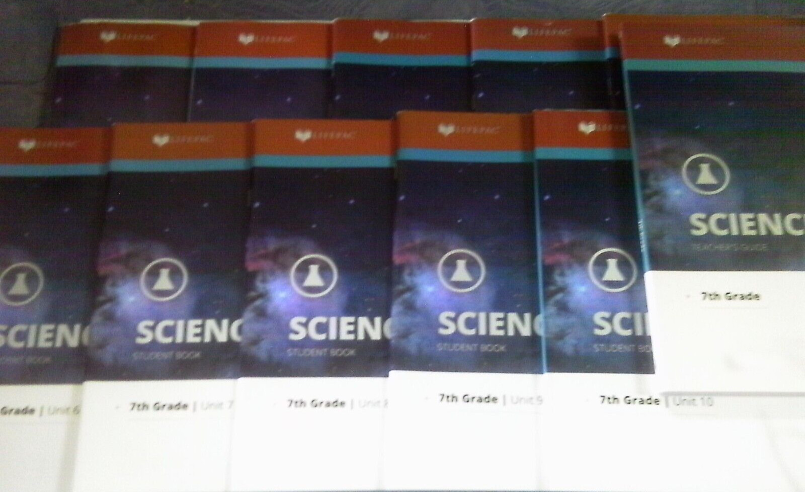 ALPHA OMEGA SCIENCE LIFEPAC- GRADE 7 – COMPLETE SET- SEE DETAILS BELOW