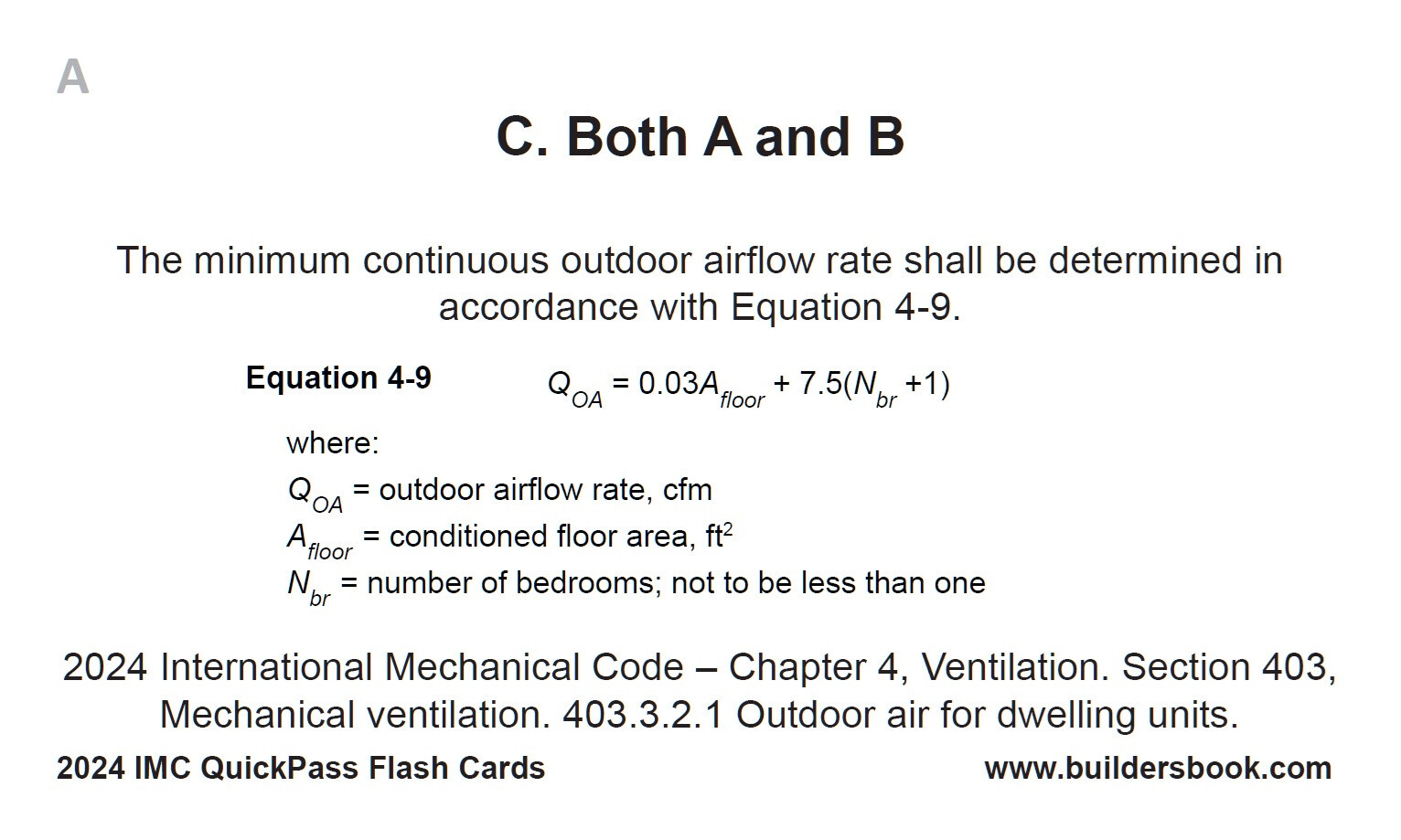 2024 International Mechanical Code IMC QuickPass Flash-Cards