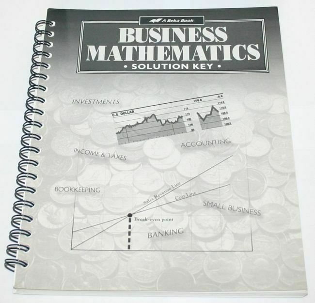 A Beka Book Business Mathematics Accounting Answer Solution Key Teacher Guide