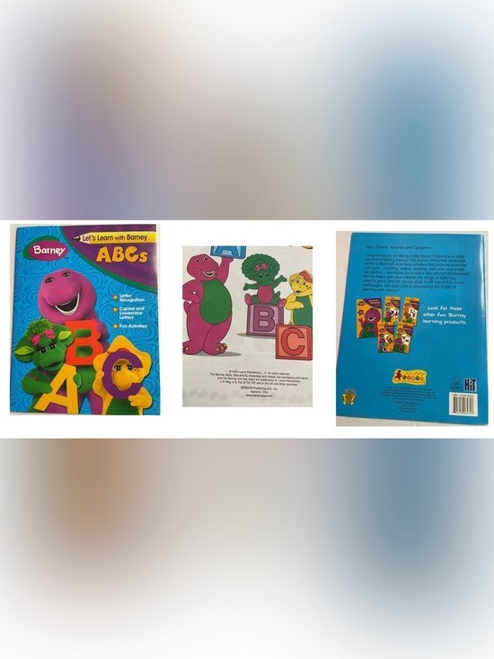 Let’s Learn with Barney Various Workbooks (CHOOSE Workbook from Drop-Down Menu)