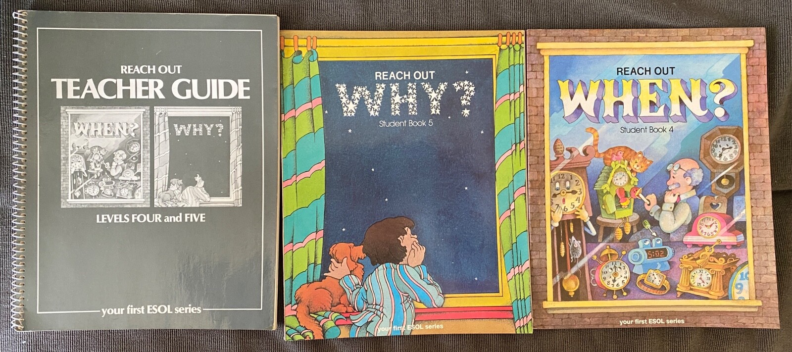 1982 WHEN?, Why? REACH OUT, Teacher Guide your first ESOL series UNUSED