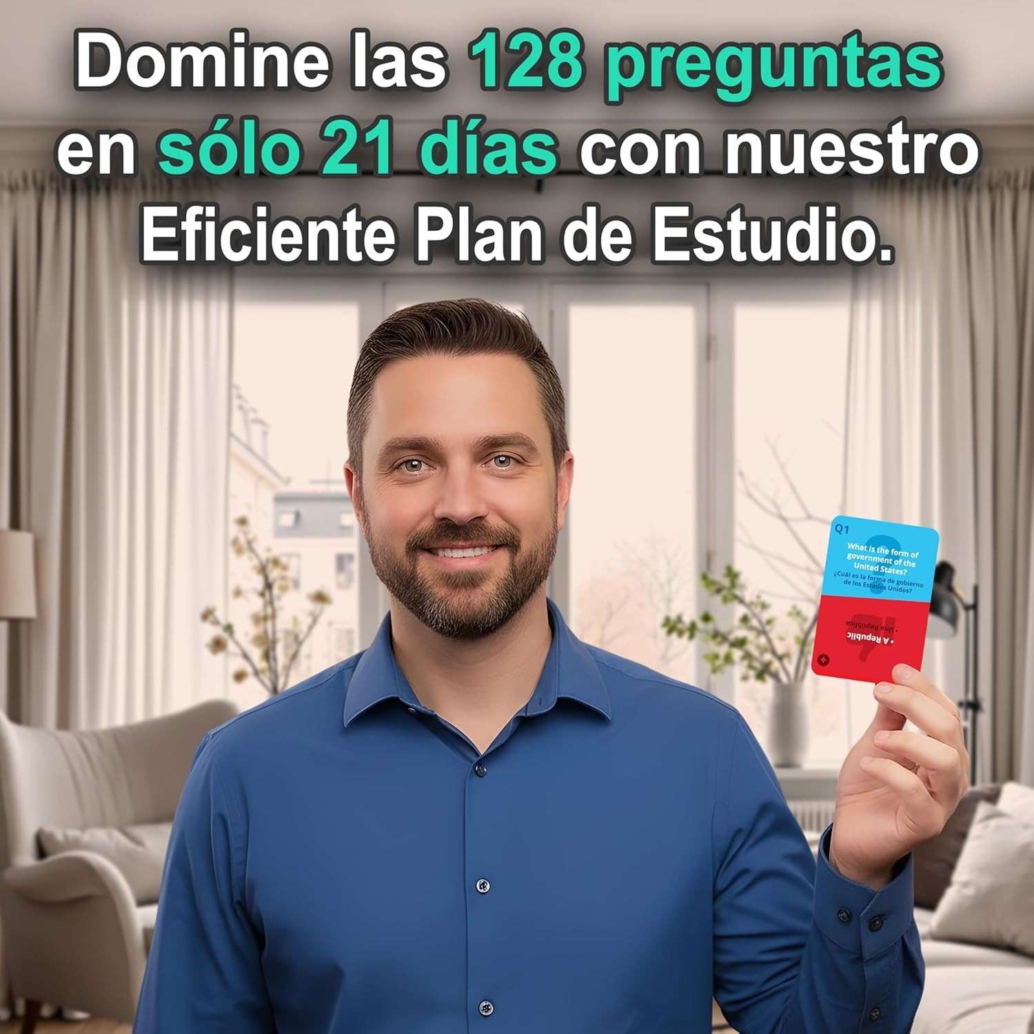 128 PCS US Citizenship Flash Cards English Spanish USCIS Study Guide Set New USA