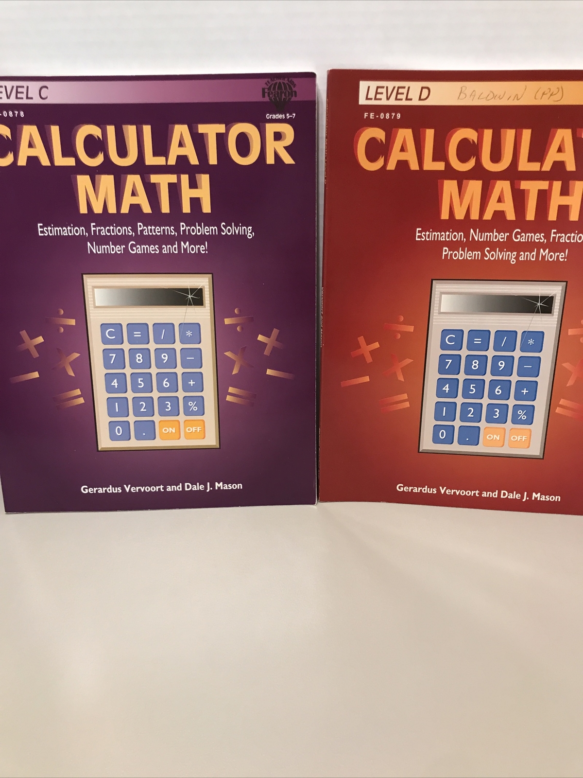(Lot of 2) Calculator Math: Level C Grades 5-7 & Level D Grades 6-8