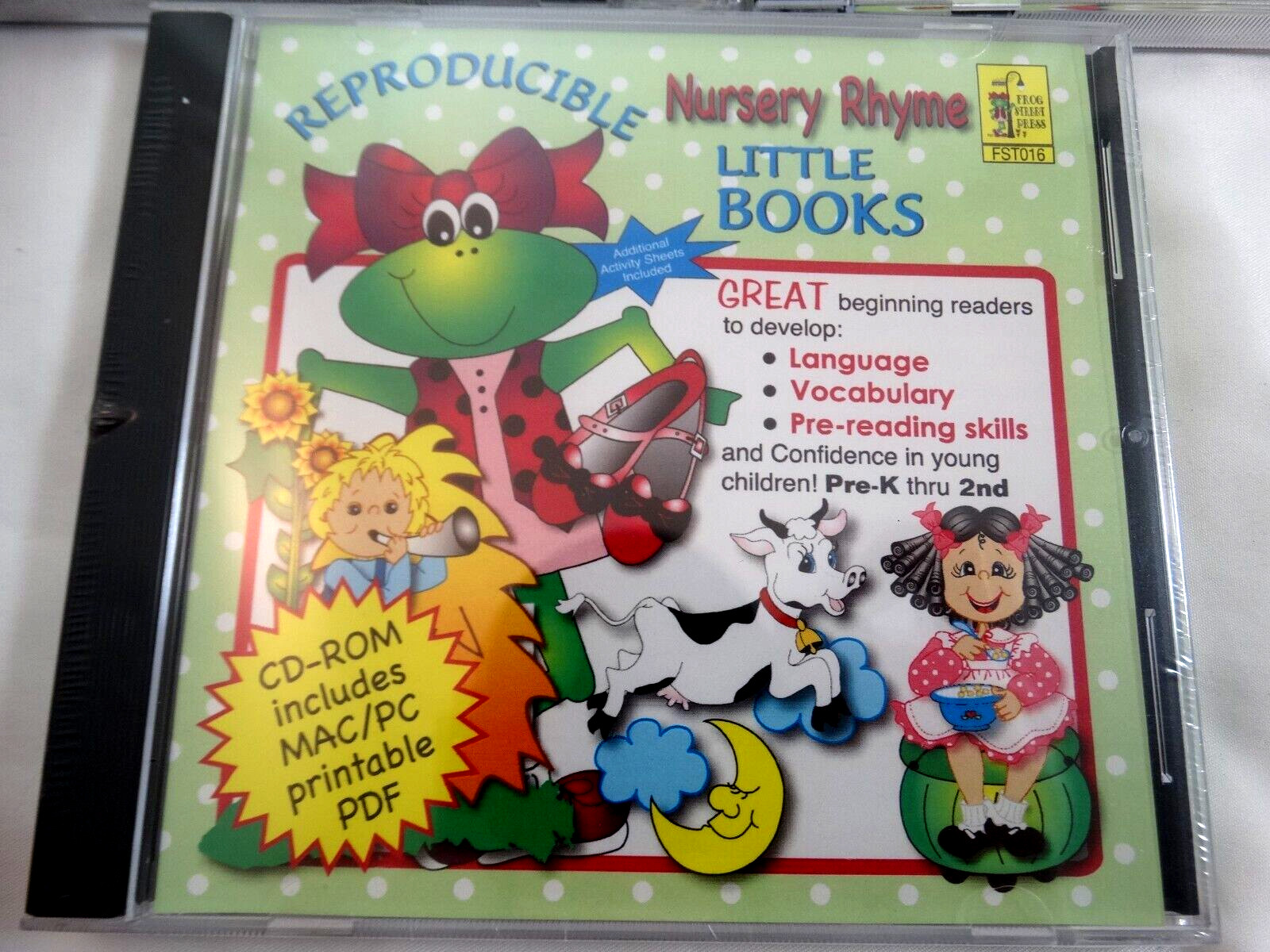 Lot of 3 Frog Street Press Nursey Rhyme CD-ROMS Teacher Guide Little Books NEW