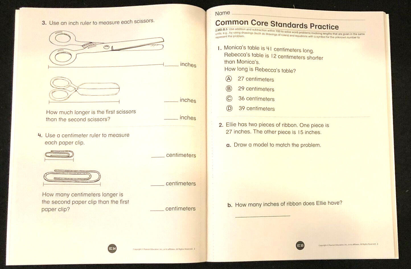 2nd Grade – Pearson enVision STANDARDS PRACTICE WORKBOOKS – Common Core (2012)