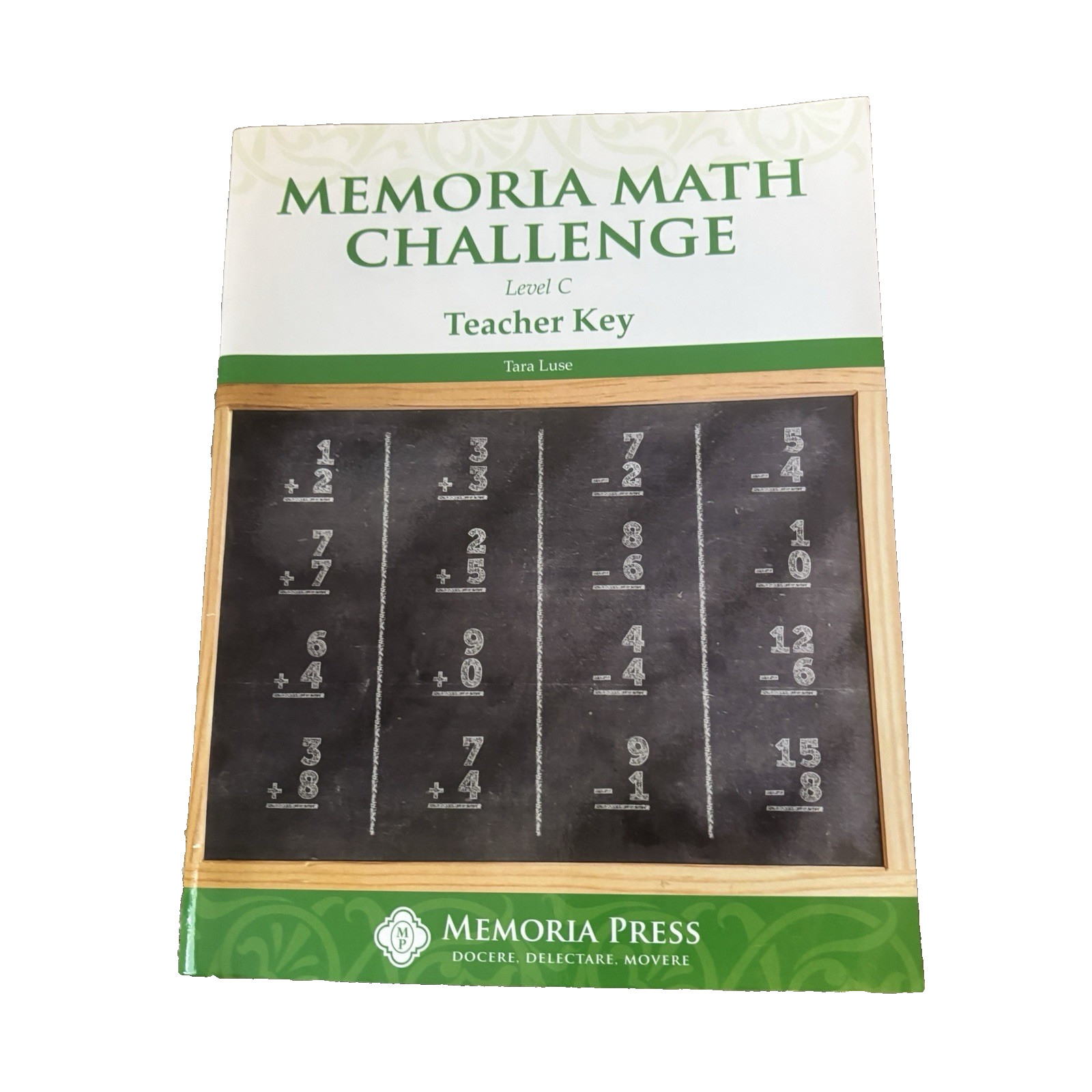 Memoria Press Math Challenge Level C Teacher Key Homeschool NEW
