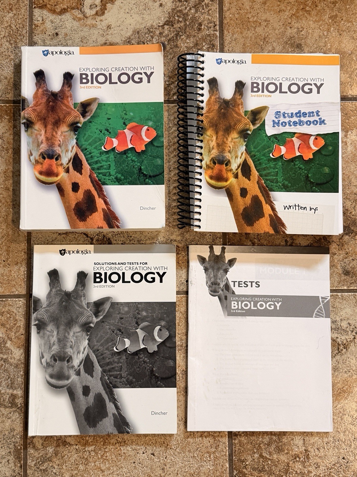 Apologia Exploring Creation Biology Set 3rd Ed. Textbook Student Notebook Tests