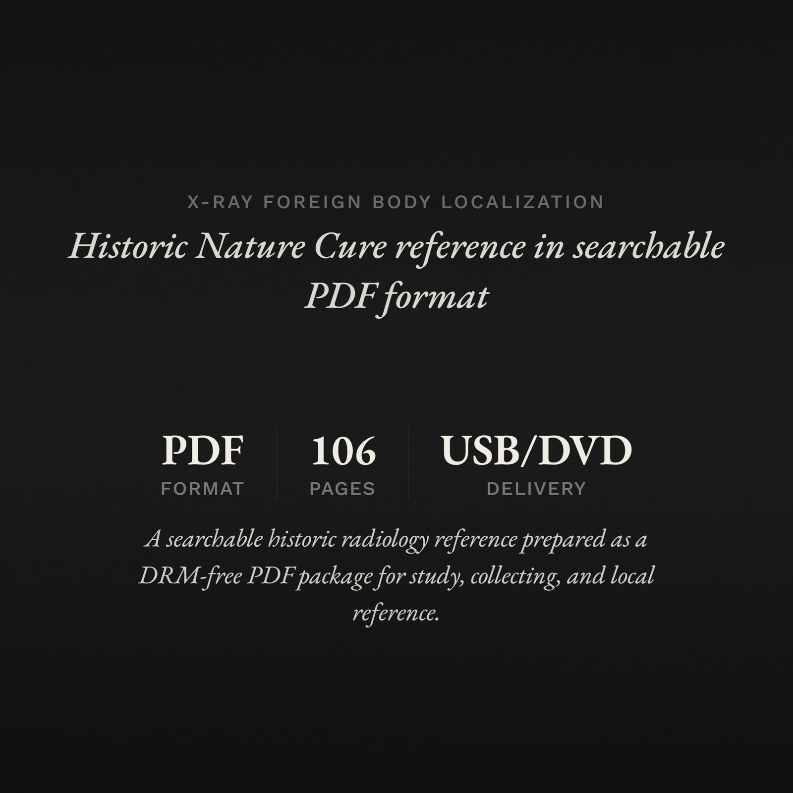 X-Ray Foreign Body Localization USB DVD PDF