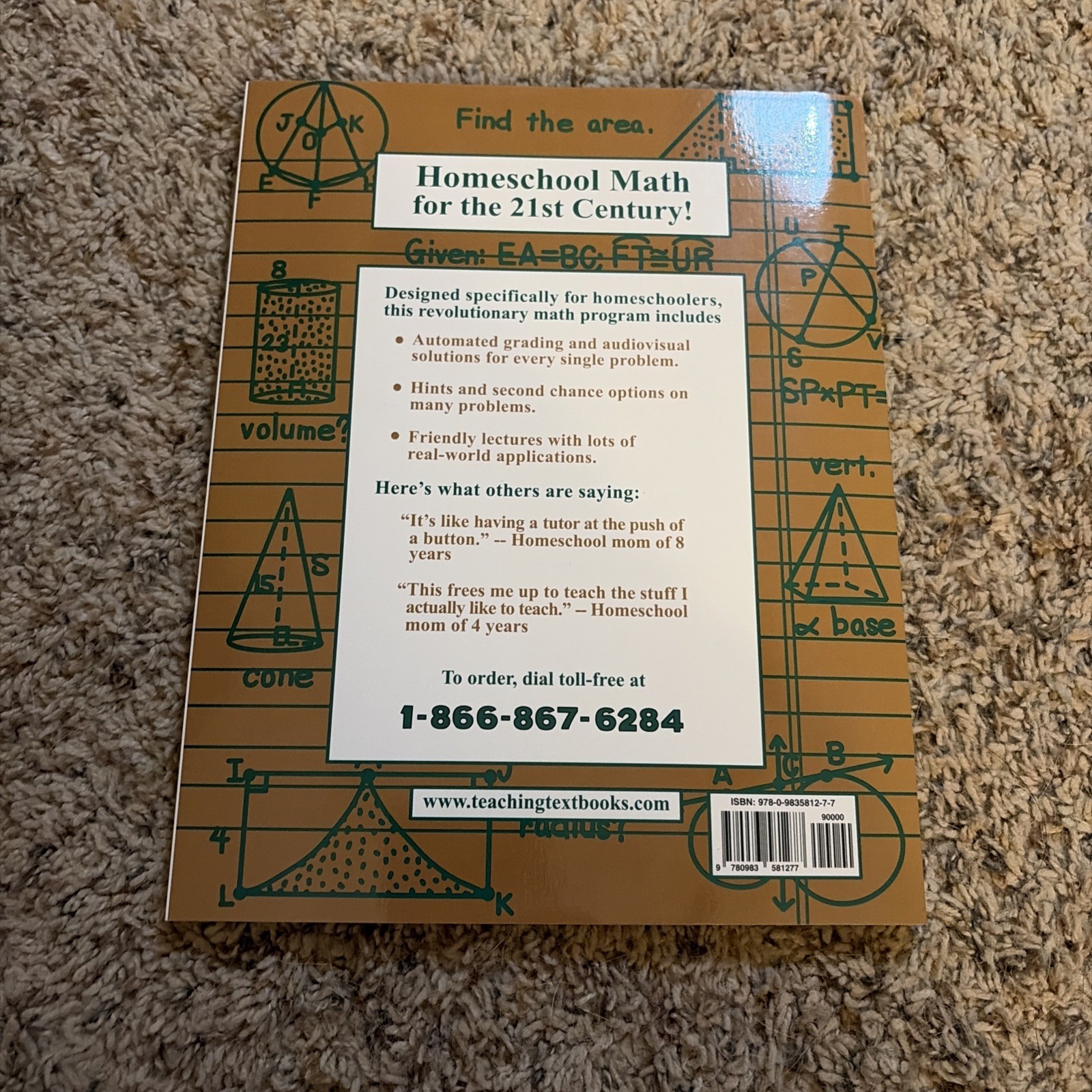 TEACHING TEXTBOOKS GEOMETRY 2.0 MATH GRADE 10 SET- SEE Photos for details