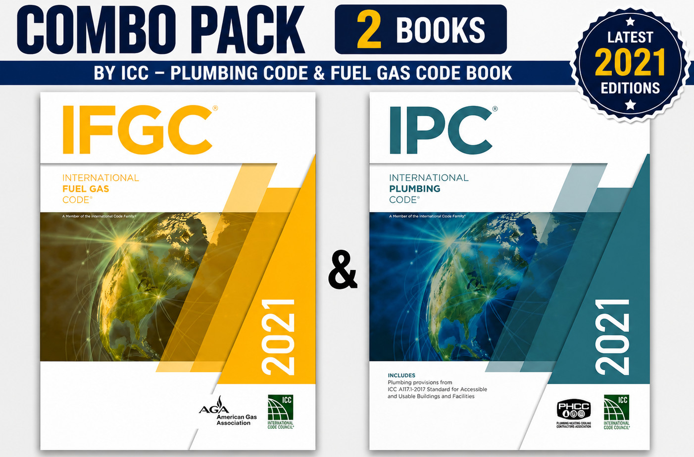 IPC 2021 IFSC 2021, Plumbing code & Fuel Gas Trade Paperback ISBN 9781609839628