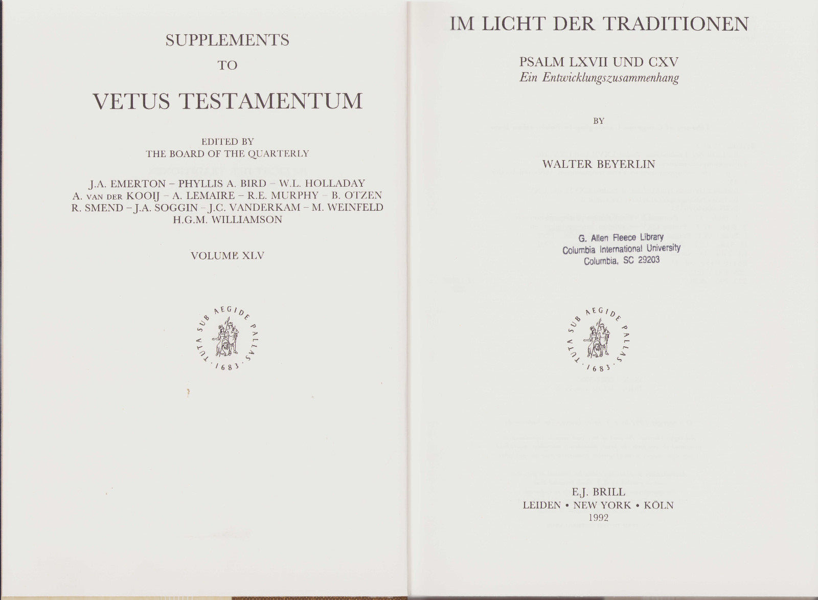 Im Licht Der Traditionen: Psalm 67 Und 115,