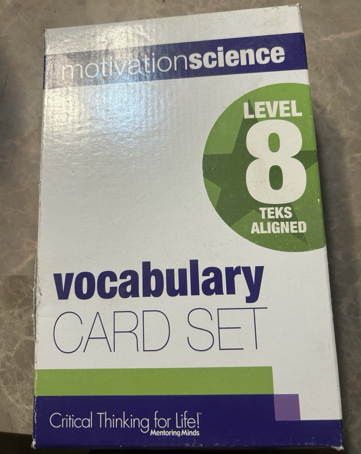 Mentoring Minds Motivation Science Vocabulary Card Set Level 8 TEKS Teacher’s Ed