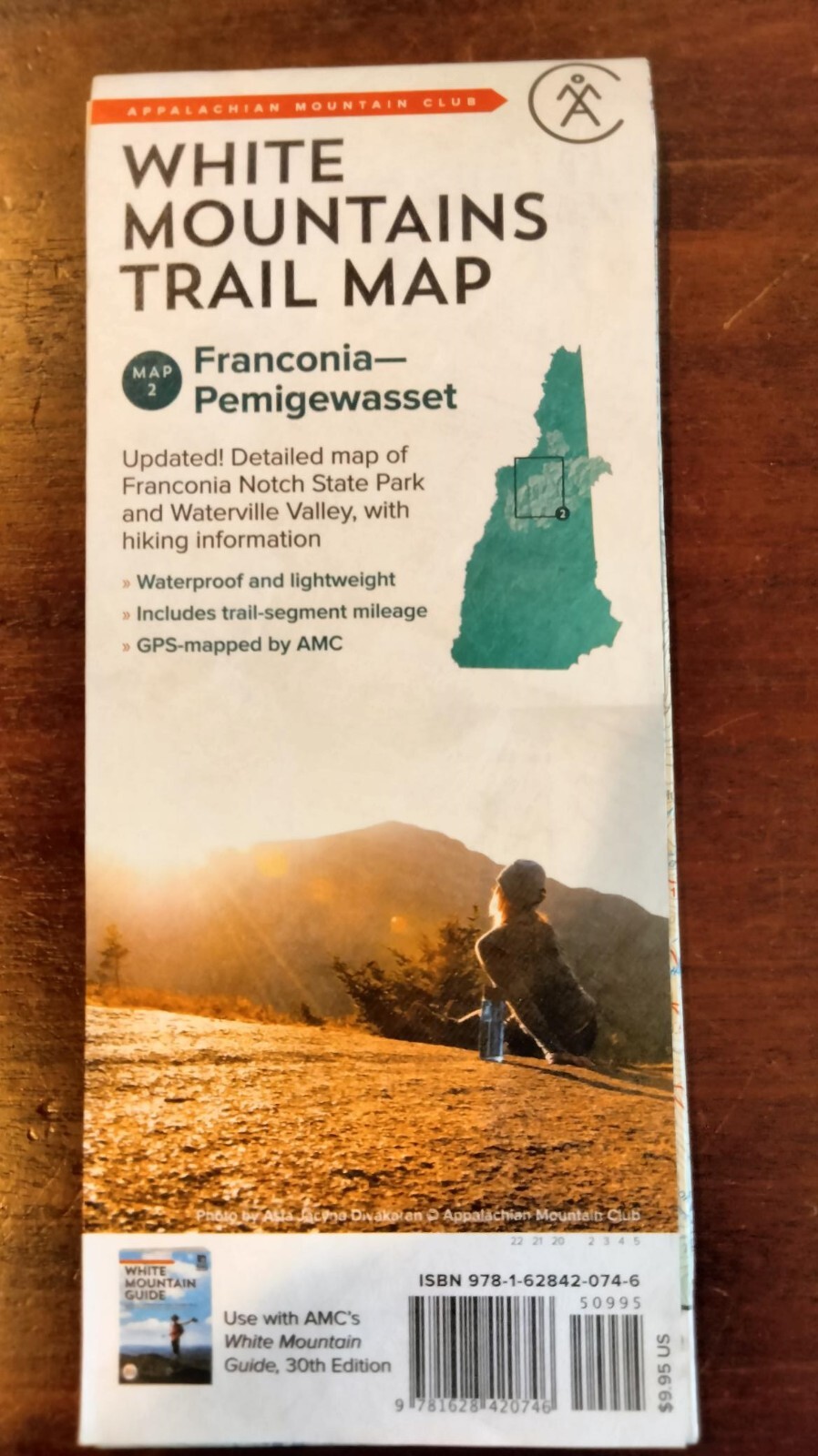 Franconia – Pemigewasset Waterproof Tyvek White Mountains AMC Hiking Map