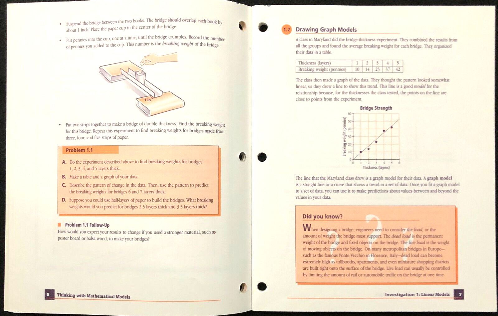 8th Grade Connected Math – THINKING WITH MATHEMATICAL MODELS – Student Workbook