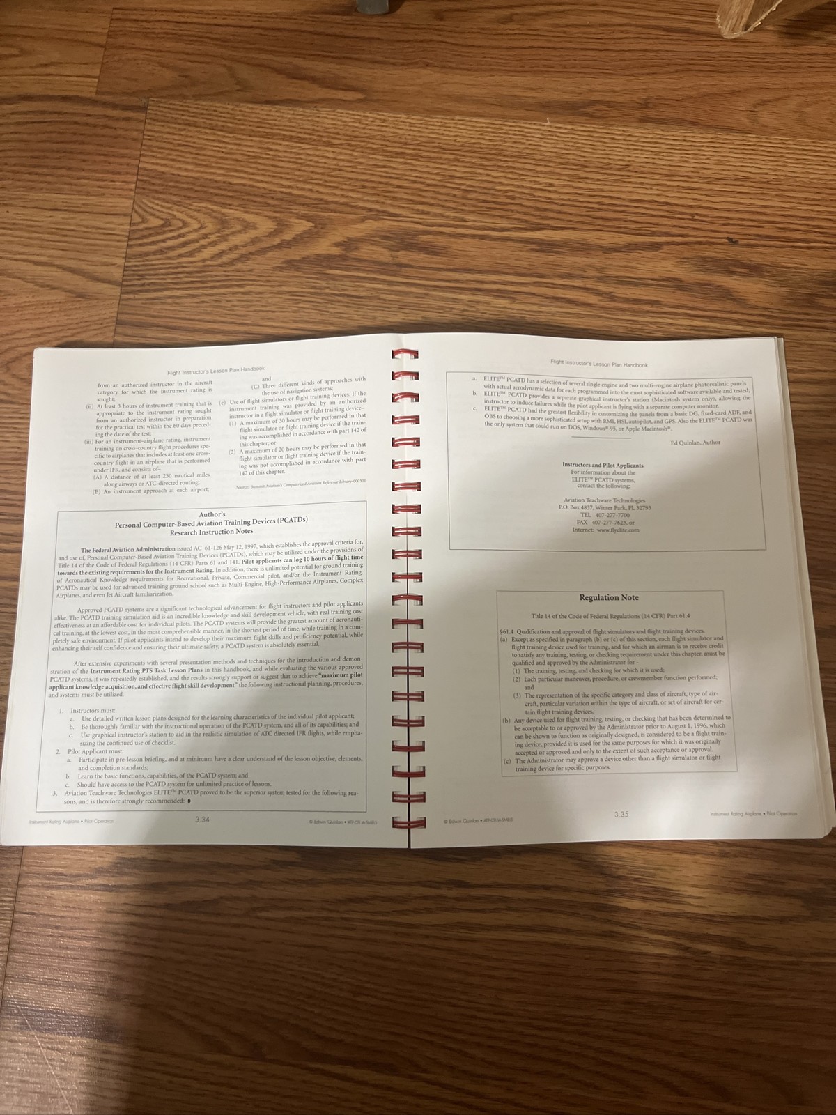 Flight Instructor’s Lesson Plan Handbook Edwin Quinlan First Revision