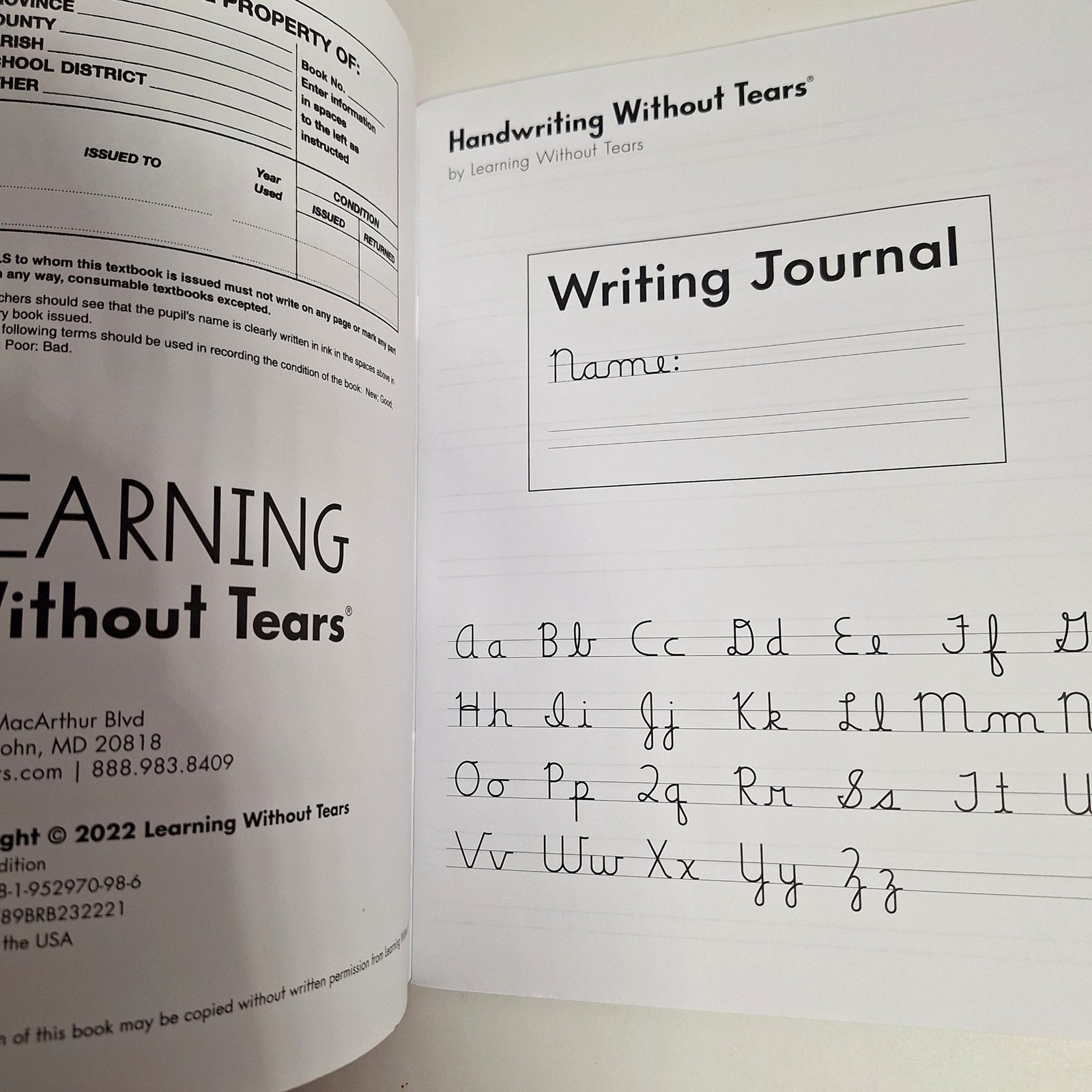 3rd Grade D Handwriting Without Tears Writing Journal Teachers Guide Cursive Lot