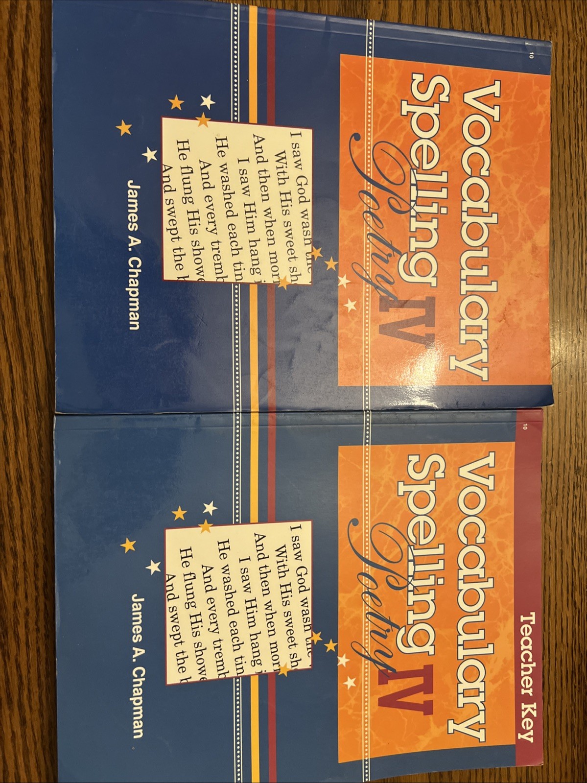 Abeka A Beka Book Vocabulary Spelling Poetry IV TEACHER KEY And Work Book