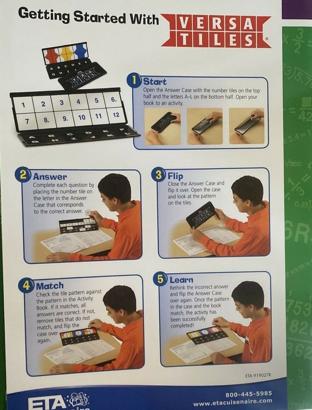 ETA Versa Tiles Math Lab Level 7 Decimal Operations Versatiles