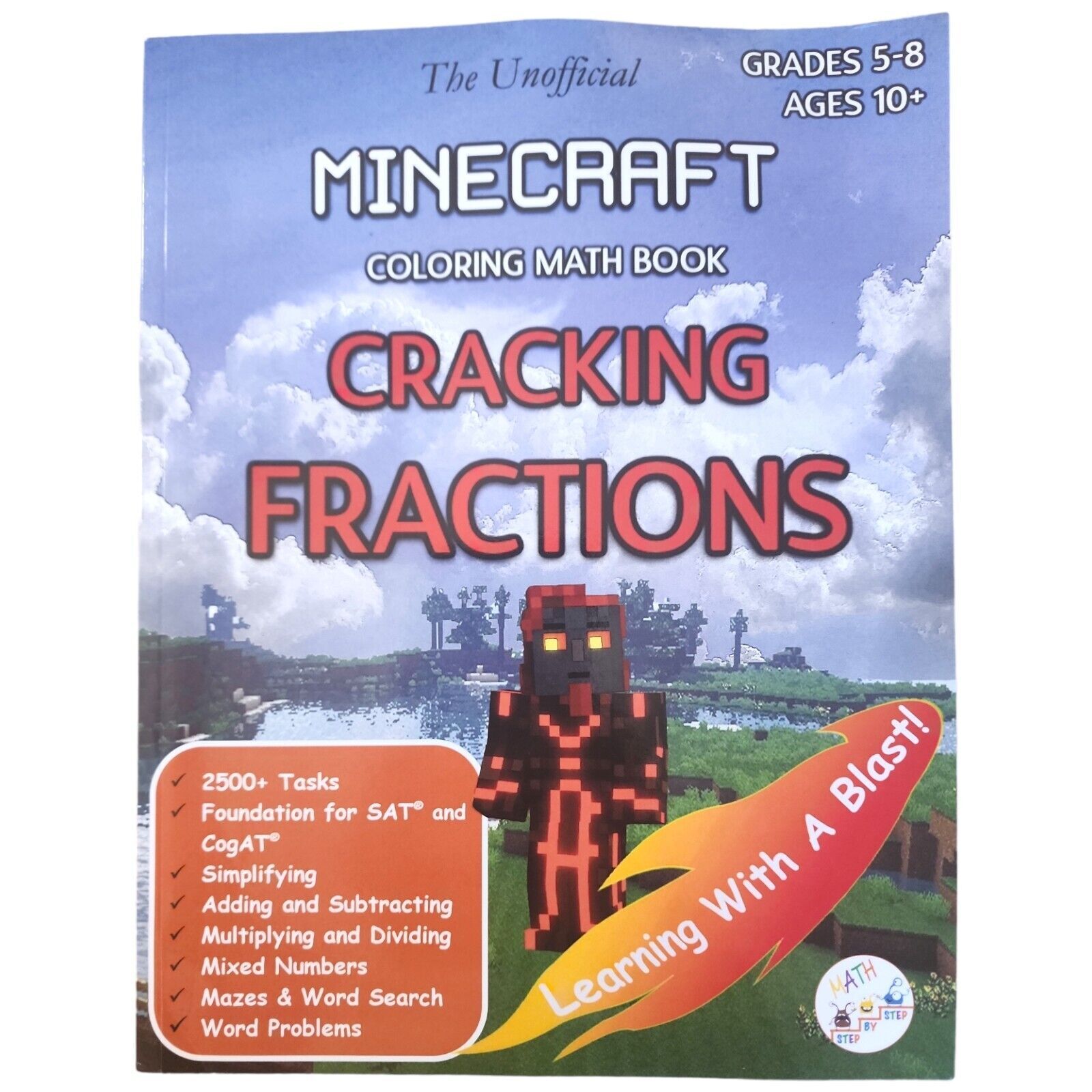 The Unofficial Minecraft Coloring Math Book Cracking Fractions Grades 5-8