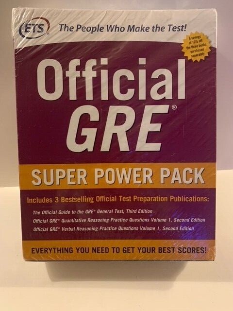 New Official GRE Super Power Pack ETS Test Prep Study Guide McGraw Hill