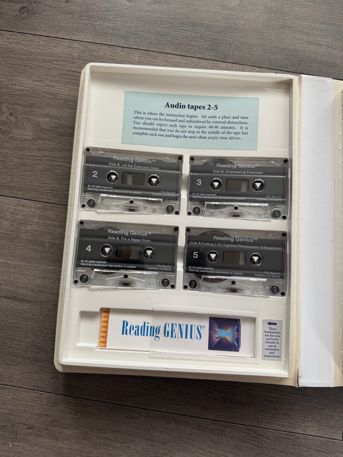 Reading Genius – Ed Strachar VHS + CD + CASSETTE TAPE + BOOKLET 1995 – COMPLETE