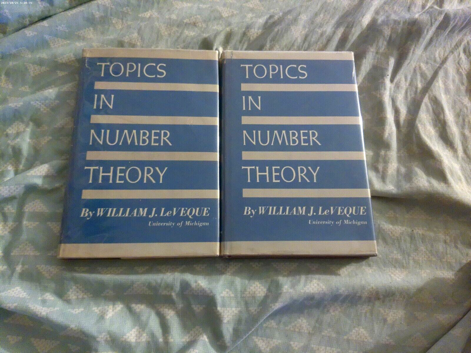 1956 1st hb@dj Topics in Number Theory Volumes 1 & 2 by William LeVeque