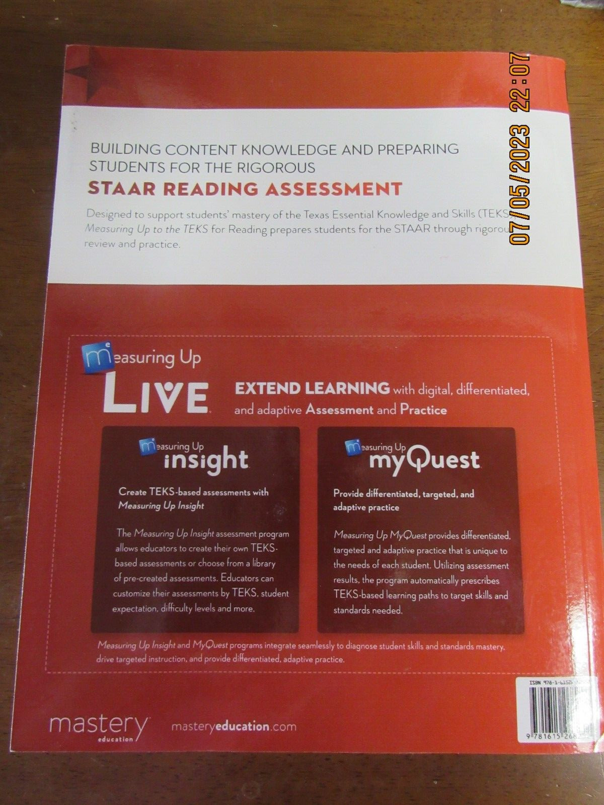 Measuring Up to the TEKS Annotated Teacher’s Edition Reading Level G STAAR…