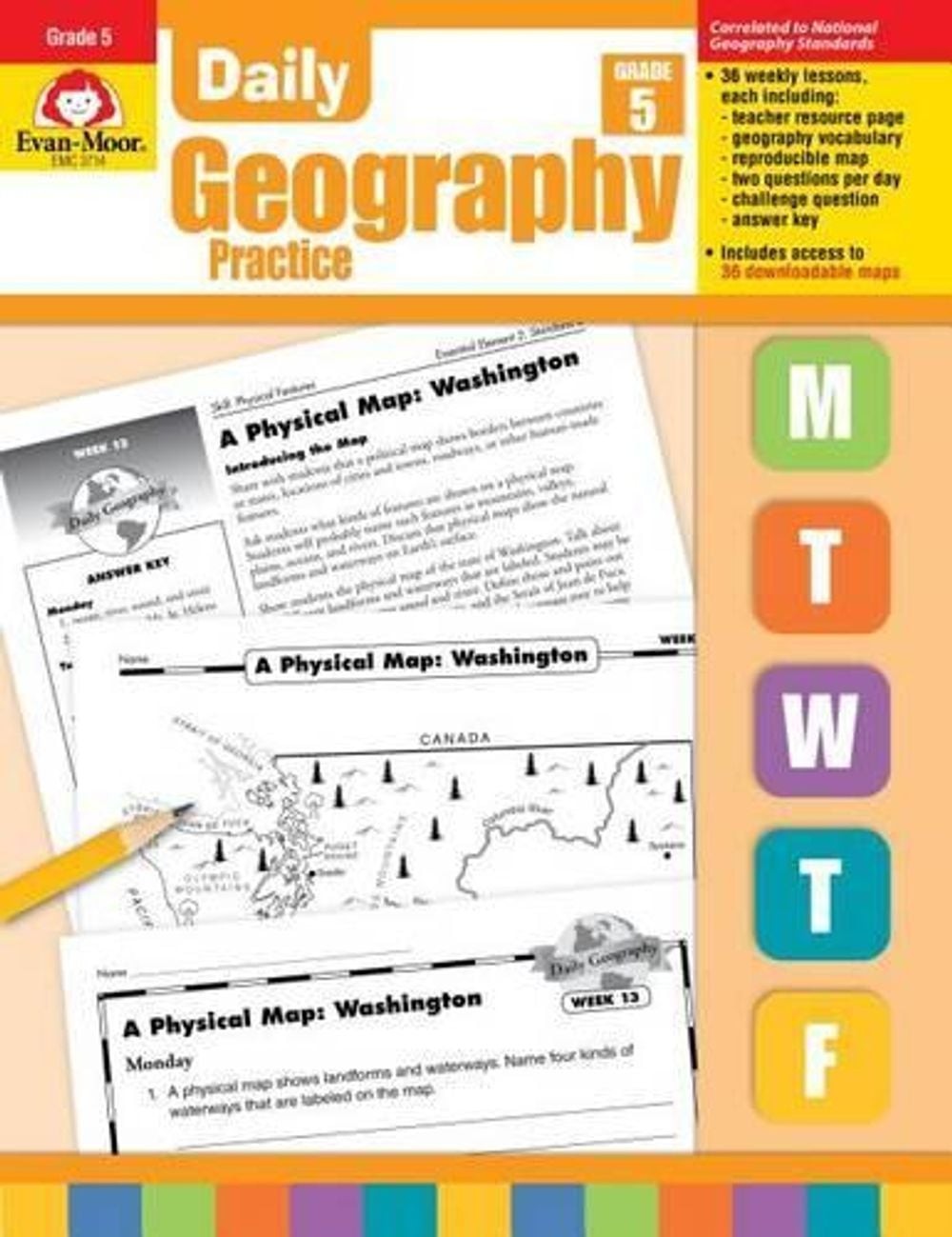 Daily Geography Practice Grade 5: EMC 3714 by Evan-Moor Educational Publishers (