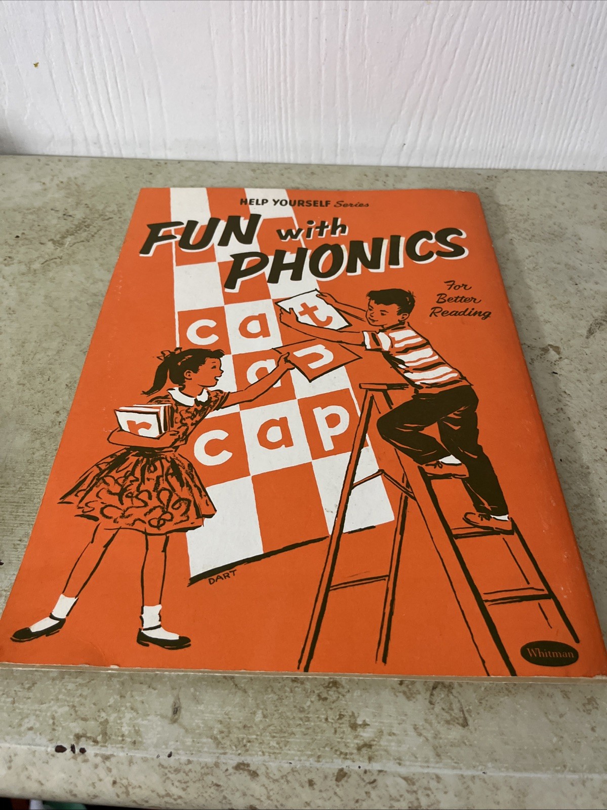 Fun with Phonics Book, Help yourself Series, Vintage 1956 workbook Whitman