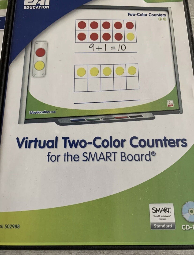 EAI Educatin Virtual Pattern Blocks Cubes & Two Color Counters For Smart Board