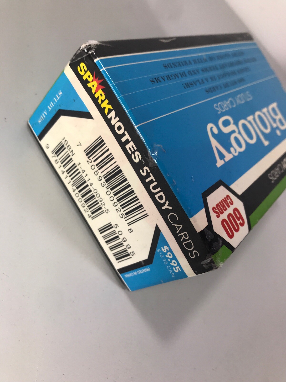 SPARKNOTES 600 Subject Biology Study Cards For Flash Review 3″ x 2″