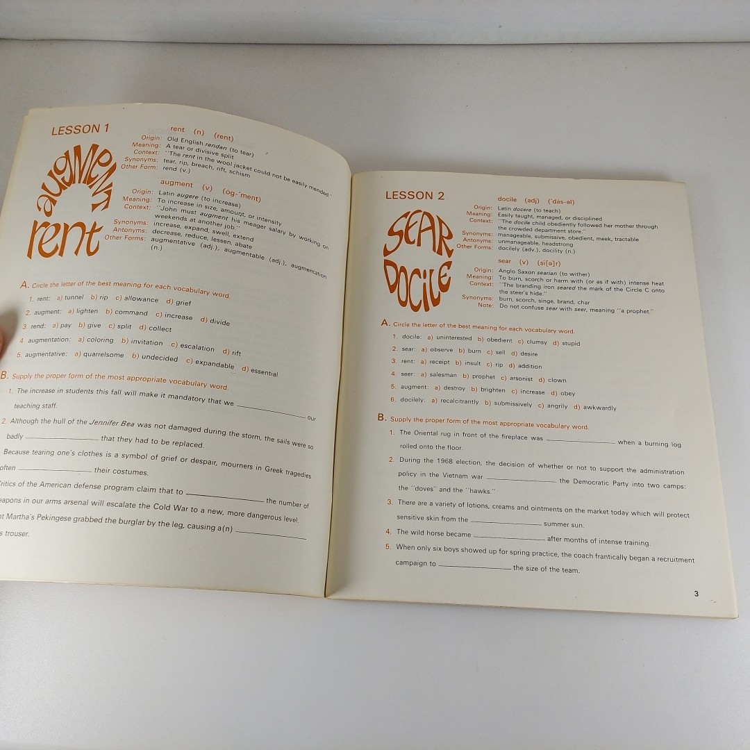 Stanford / McGraw-Hill Vocabulary 6 Gene Stanford 1971 Study Guide Workbook
