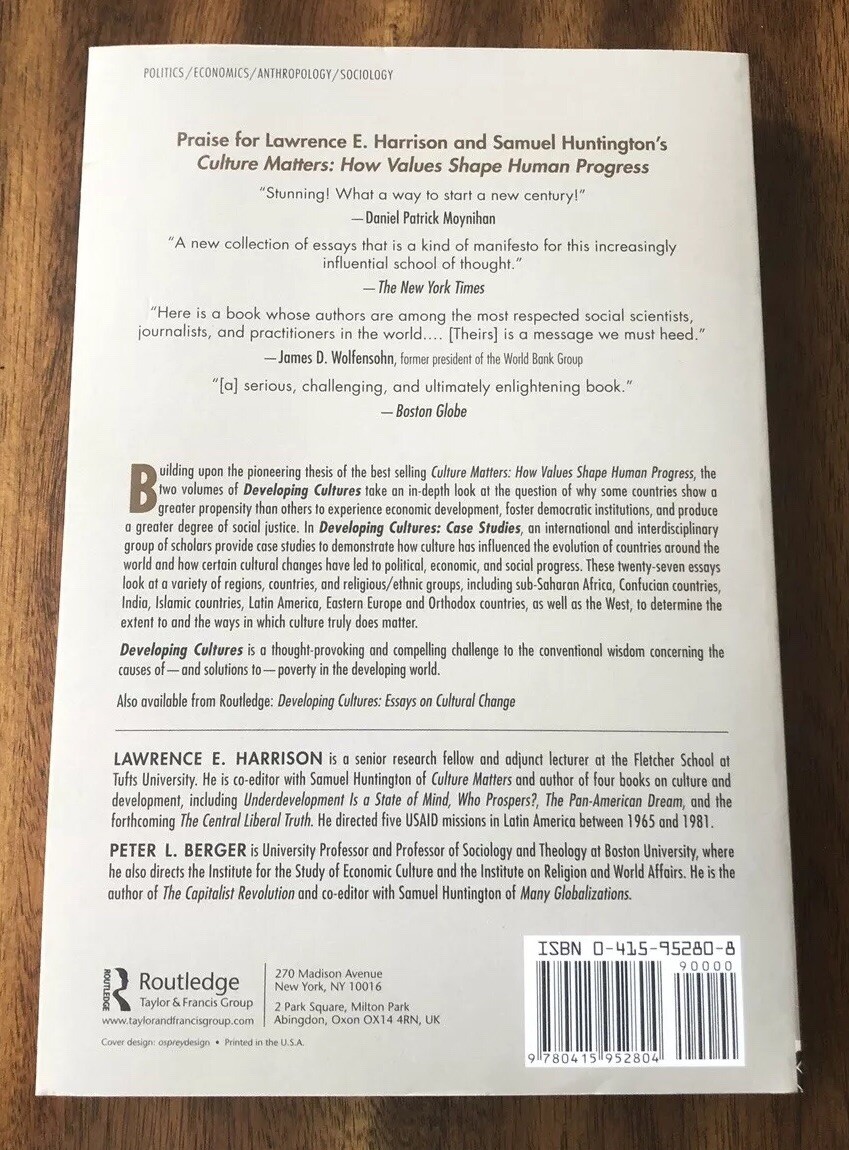 Developing Cultures: Case Studies by Harrison & Berger PB FREE SHIPPING