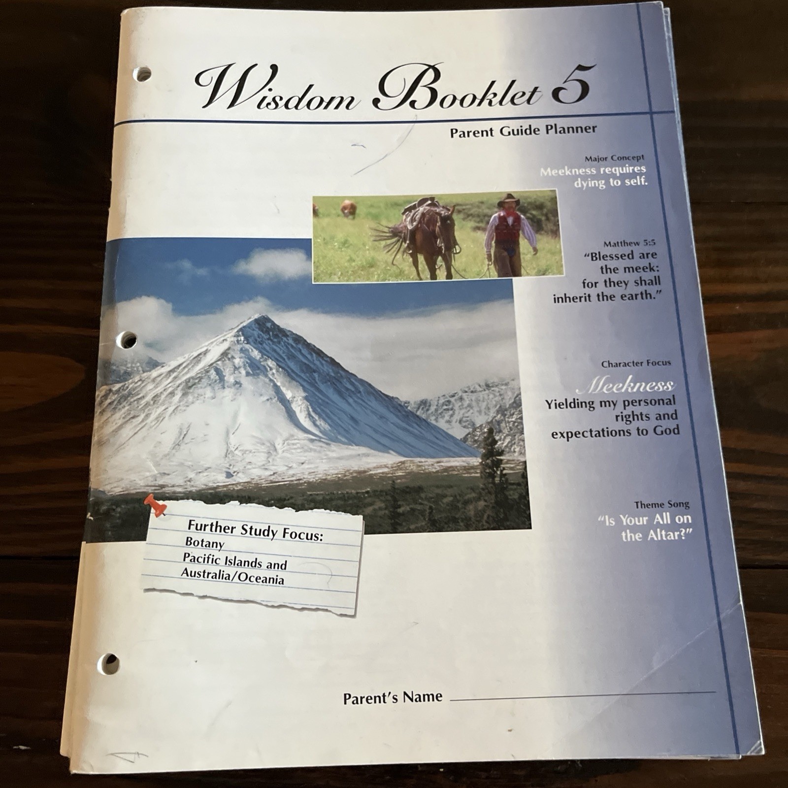 ATI Wisdom Booklet 5 – 8 and Parent Guide Planner for Homeschool