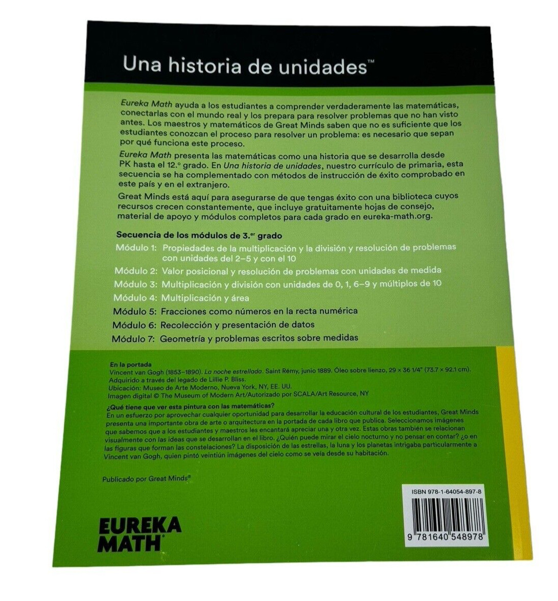Spanish Eureka Math Practice Workbook Grade 3 Fluency Modules 1-4 by Great Minds