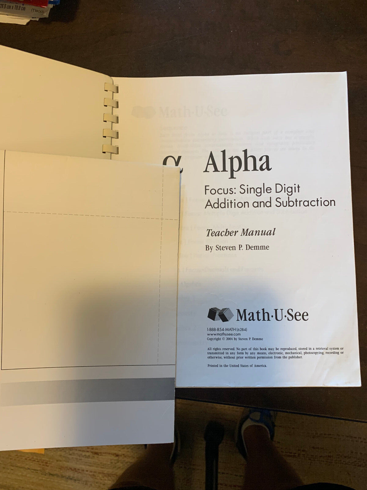 Math U See Alpha Teacher Manual : Single-Digit Addition and Subtraction