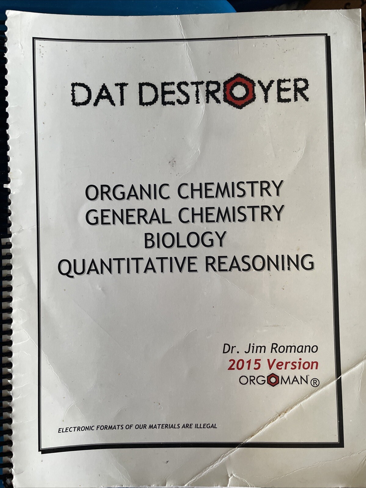 Dental Admissions Test Destroyer Orgoman Romano 2015 Dat Chemistry biology