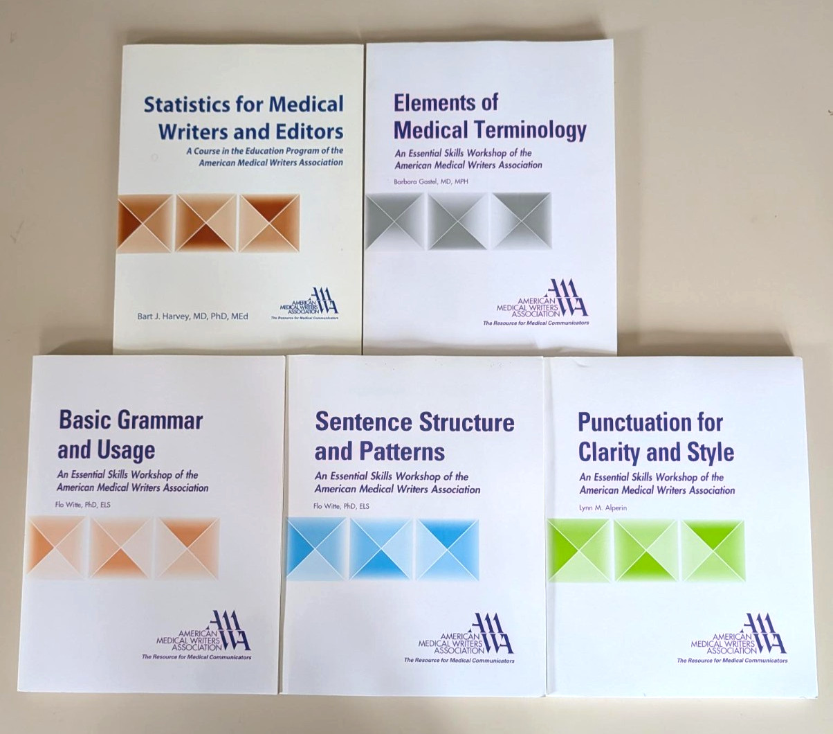 5 Amer Med Writers Assoc Module Self-Study exts: Grammar/Stats/Med Terminol….